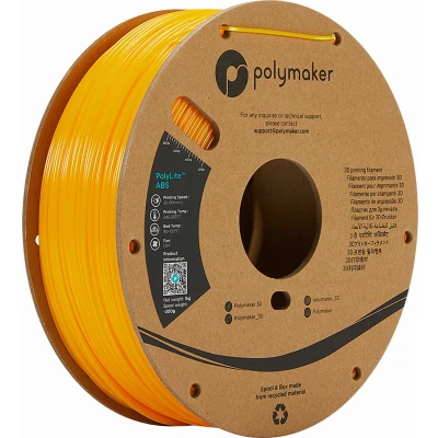 Afbeelding van Polymaker PE01006 PolyLite Filament ABS kunststof Geurarm 1.75 mm 1000 g Geel 1 stuk(s)