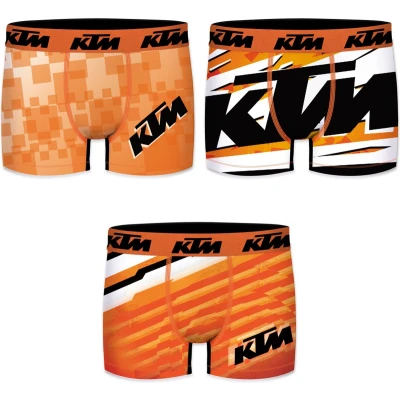 Afbeelding van KTM by FREEGUN Boxershorts voor heren, ondergoed, polyester broek, herenboxer, set van 3