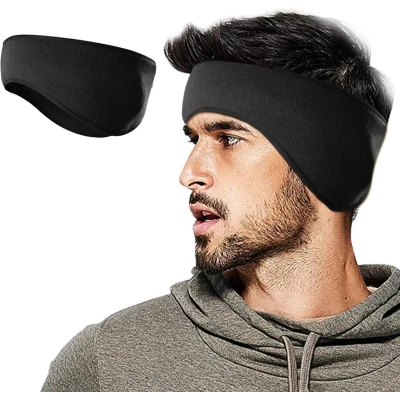 Afbeelding van Without Lemon Winter Polar Fleece Hoofdband Unisex Headband Outdoor Wandelen Hardlopen Fietsen Skiën Vakantie Warm Zwart