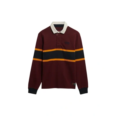 Afbeelding van Gestreept Vintage Athletic Rugbyshirt Red Grootte: Xxl