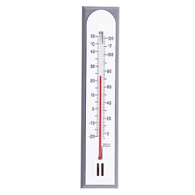 Afbeelding van Thermometer World Nauwkeurige kamerthermometer voor gebruik als kamertemperatuurthermometermonitor in het thuiskantoor, tuin of kas gemakkelijk aan de muur gemonteerde huisthermometer binnen buiten (grijs)