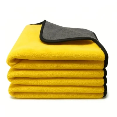 Afbeelding van Kemes Microvezeldoeken, droogdoek, 3 stuks, 500 g/m², 4 voudig absorberend, polijstdoek, autowassen, autoverzorging en huishouden, microvezeldoek om te polijsten, 30 x cm