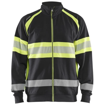 Afbeelding van Blaklader High Vis sweater 3551 1158 Zwart/High Geel XS
