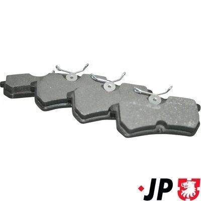 Afbeelding van JP GROUP 1563700410 Remblokkenset Achteras Excl. slijtage waarschuwingscontact FORD: FIESTA 6, 5, Focus Mk1 Hatchback