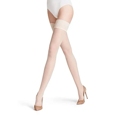 Afbeelding van FALKE Dames Stay Ups Seidenglatt 15 DEN W STU Sheer eenkleurig 1 Paar, Wit (Champagne 2579), M