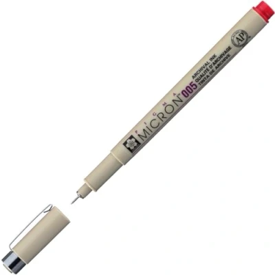 Afbeelding van Sakura Pigma Micron 0.20 mm Archival Ink Pen Rood