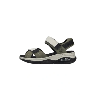 Afbeelding van Rieker Sandalen met sleehak, Dames, Maat: 37, Grün Schoenen