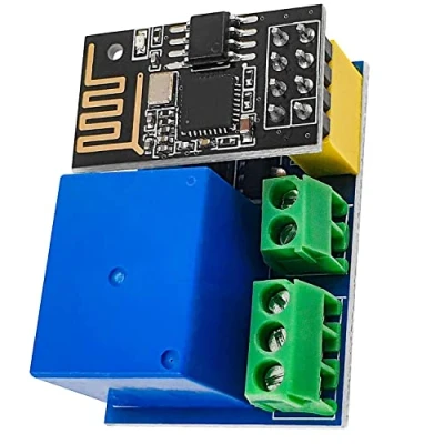 Afbeelding van AZDelivery ESP8266 01S Wlan WiFi Module 5V met Relais Adapter (opvolger van ESP01) compatibel Arduino Inclusief E Book!