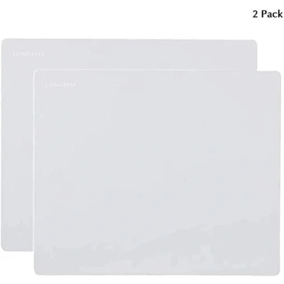 Afbeelding van Grote placemats siliconen tafelmatten voor kinderen baby 50 x 40 cm 2 stuks herbruikbare antislip hittebestendige diner bureau top beschermer voering (grijs)