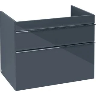 Afbeelding van Villeroy en boch venticello wastafelonderkast 753x590x502mm greep chroom corpus glossy grey a92501fp
