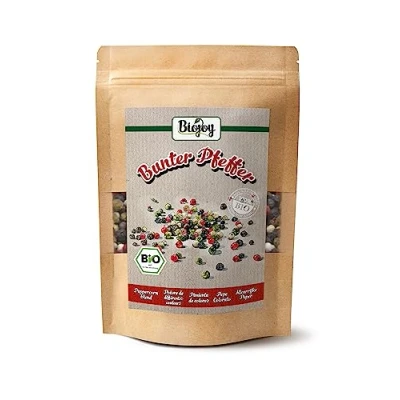 Afbeelding van Biojoy BIO Gemengde Peperkorrels (250 g), Kleurrijke hele Peper voor Pepermolen