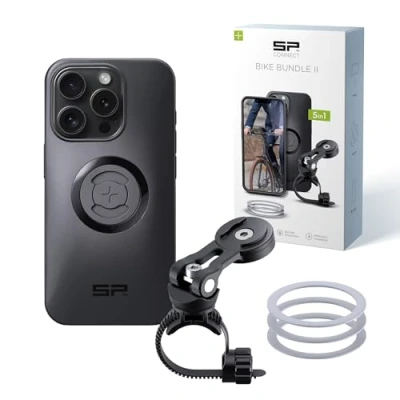 Afbeelding van SP Connect Bike Bundle II SPC+ compatibel met iPhone 15 Pro houder voor mobiele telefoon fiets telefoonhouder op