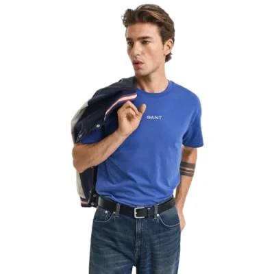 Afbeelding van GANT Tshirt basic, Heren, Maat: Medium, Rich blue