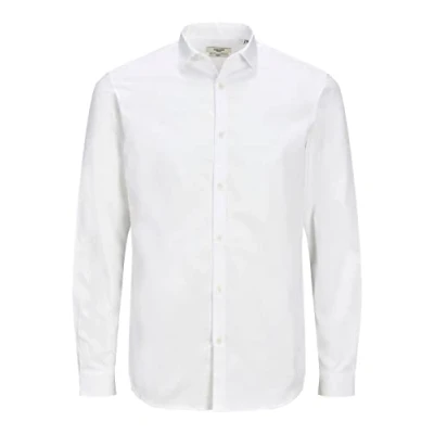 Afbeelding van JACK &amp; JONES Plus Size oversized overhemd JPRBLACARDIFF wit