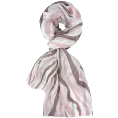 Afbeelding van Lange Dunne Sjaal Print Goud Accent (18923#) Roze