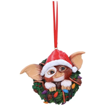 Afbeelding van Nemesis Now Gremlins Gizmo in Wreath Kerstbal Multicolours