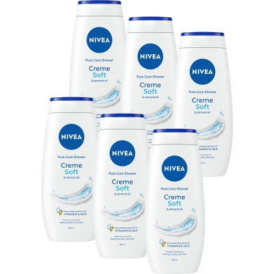 Afbeelding van Nivea Creme Soft Shower Cream Voordeelverpakking 6x250ml