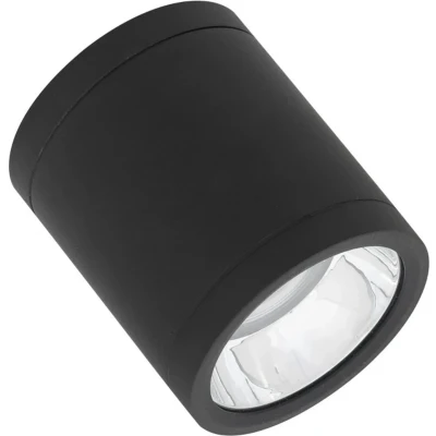 Afbeelding van Ledvance downlight surface plafond wandarmatuur 15w 1575lm 3000k cri80 36 ip65 ik06 opbouw beh zwart alu xh 90x107mm 4058075768895
