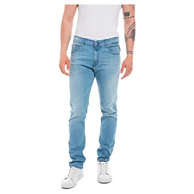 Afbeelding van Replay Mickym Herenjeans, slimfit, met power stretch, 010, lichtblauw, 34W / 30L