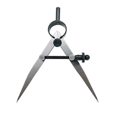 Afbeelding van ZLKSKER 4 Inch Professioneel Lederen Kompas, Precisie Spring Wing Divider/Scriber, Metalen Kompas voor Houtbewerking, Metaalbewerking