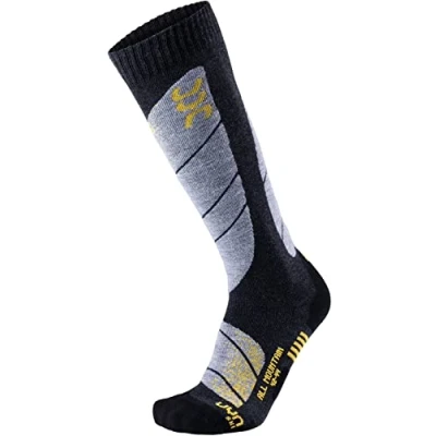 Afbeelding van Skisok UYN Men All Mountain Anthracite Melange Yellow Schoenmaat 45 47