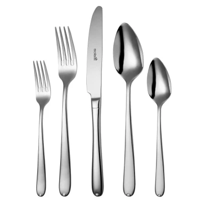 Afbeelding van Sola Fleurie Bestekset 9 Persoons 90 Delig RVS Bestek Set Zilverwit Edelstaal 18/10 Vaarwasserbestendig Zilver