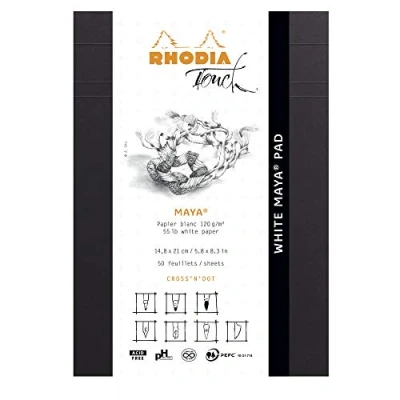 Afbeelding van Rhodia White Maya pad A5 Cross’N’Dot papier