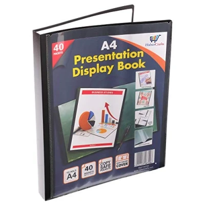 Afbeelding van Presentatiemap met 40 kunststof hoesjes, A4, 80 weergaven (12 stuks)