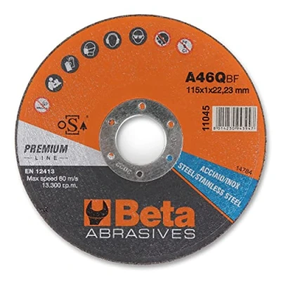 Afbeelding van Beta 11045 1,0 Abrasive steel and stainless cutting discs thin with flat centre 25 stuks 110450010