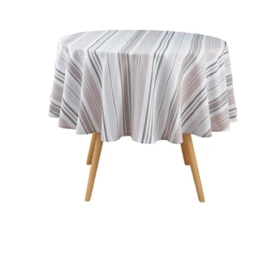 Afbeelding van douceur d&#039;intérieur, Rond tafelkleed (diameter 180 cm) Melina, katoen en gerecycled polyester GRS
