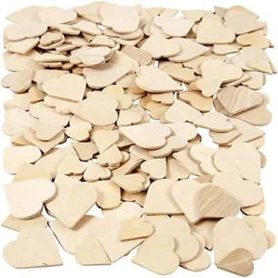 Afbeelding van Creotime Houten Knutselset Hart 18/30 X 2 Mm Blank 60 Stuks