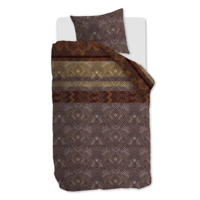Afbeelding van Snoozing Ferry Dekbedovertrek Eenpersoons 140x200/220 cm Brown