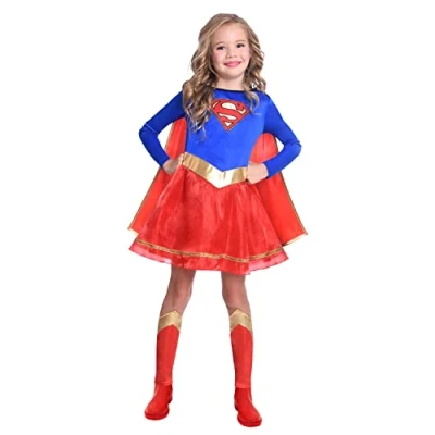 Afbeelding van Amscan 9906077 Officiële kinderen Warner Bros. DC Comics Supergirl klassiek verkleedkostuum leeftijd: 10 12 jaar