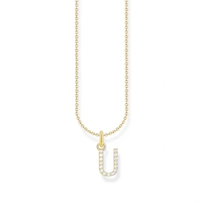 Afbeelding van Thomas Sabo KE2260 414 14 L45V Halsketting Dames 925er Zilver 18K geel verguld 38 45cm