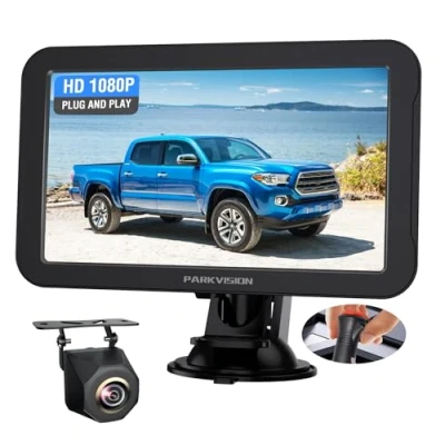 Afbeelding van PARKVISION Achteruitrijcamera auto met nachtzicht, achteruitrijsysteem + 7 inch lcd automonitor, achteruitrijcamera&#039;s, kabel 12V 24V voor camper, vrachtwagen, aanhanger, bus, bestelwagen, auto, SUV
