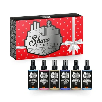 Afbeelding van The Shave Factory Luxe After Cologne Cadeausets Stijlvolle Geurverzorgingsopties Exclusieve Set van 6 Heerlijke Colognes 50ML (Set2)