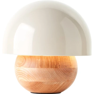 Afbeelding van Brilliant Nalam tafellamp 20cm licht hout/grijs metaal/hout snoer schakelaar 1x D45, E14, 40 W, Geschikt voor hanglamp (niet inbegrepen)