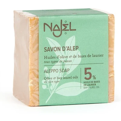 Afbeelding van Najel Aleppo olijf zeep 5% laurier 190 g