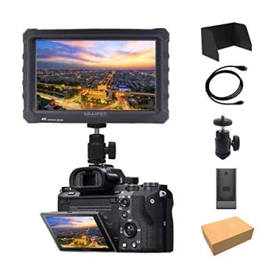 Afbeelding van Zwart Lilliput A7S 7 inch 1920x1200 HD IPS Camera Field Monitor 4K HDMI voor DSLR Mirrorless A7 A7R III A6500 A9 Panasonic GH5 GH5s Canon Nikon DJI Ronin