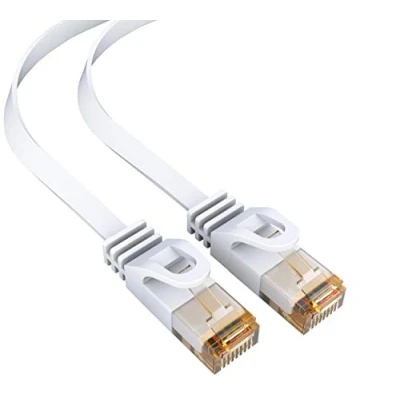 Afbeelding van mumbi LAN kabel 2m CAT 6 netwerkkabel platte CAT6 ethernet patchkabel RJ45 2 meter, wit