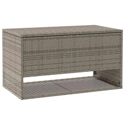 Afbeelding van vidaXL Opbergbox voor buiten 100x55x55,5 cm poly rattan grijs