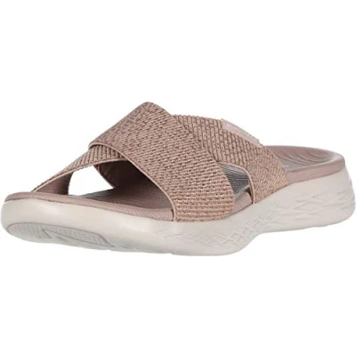 Afbeelding van Skechers On the go 600 Glistening dames Slippers, Roségoud, 40 EU Breed