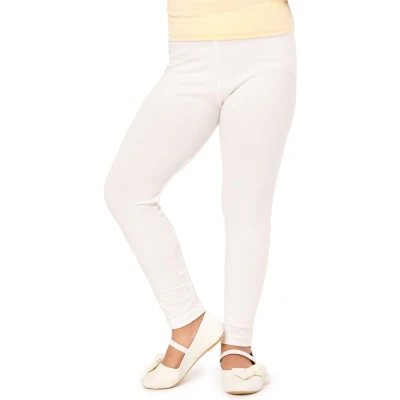 Afbeelding van Merry Style MS MS10 130 LE Meisjes Lang Leggings Sport Vrijetijdsbroek Viscose Sporbroek Yogabroek Ecru 152