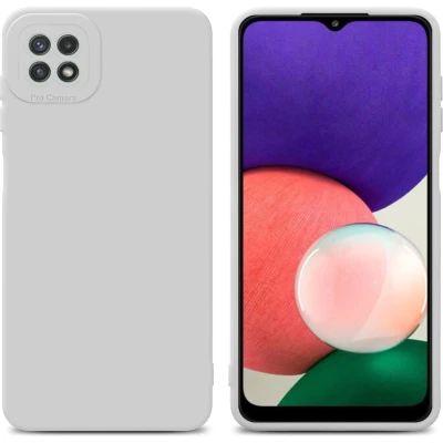 Afbeelding van Cadorabo Hoesje geschikt voor Samsung Galaxy A22 5G in FLUID WIT Beschermhoes TPU silicone Cover Case