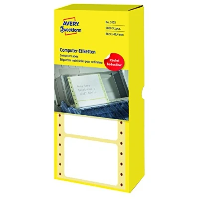 Afbeelding van AVERY Zweckform 5101 computeretiketten 3,000 Etiketten, 88,9 x 48,4 mm wit