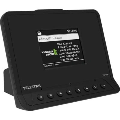 Afbeelding van TELESTAR TOP 400 DAB+, Internetradio en FM radio HiFi adapter WiFi Bluetooth 5.3 USB Audio weergave kleurendisplay uitbreiding Component zwart