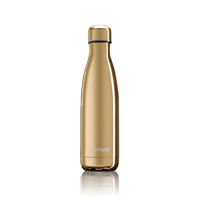 Afbeelding van miniland Thermosfles deluxe goud met chroom effect 500 ml