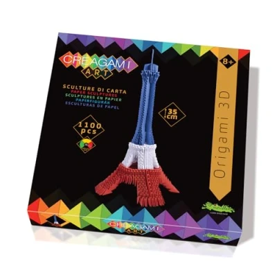 Afbeelding van CreativaMente CREAGAMI Origami 3D Eiffeltoren Franse vlag 1100 stuks