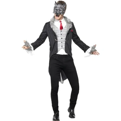 Afbeelding van Smiffys Kostuum M Deluxe Big Bad Wolf Grijs