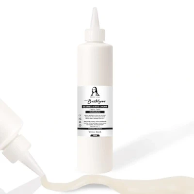 Afbeelding van Stofkleur 500ml. Wasvaste textielverf. T shirt kleur voor lichte stoffen. Wasmachinebestendig, wasbestendig. Textielverf, stofverf fixatie door strijken (wit)